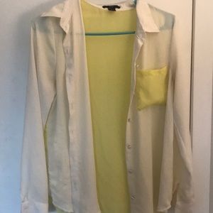 See through yellow accent button up